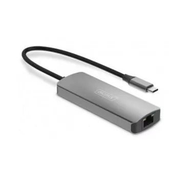 Zestaw przedłużacza wideo DIGITUS, USB-C - HDMI, 4K/120Hz CAT6, 30 m