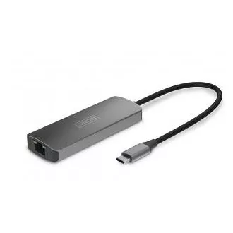 Zestaw przedłużacza wideo DIGITUS, USB-C - HDMI, 4K/120Hz CAT6, 30 m