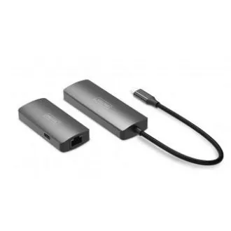Zestaw przedłużacza wideo DIGITUS, USB-C - HDMI, 4K/120Hz CAT6, 30 m
