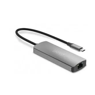 Zestaw przedłużacza wideo DIGITUS, USB-C - HDMI, 4K/120Hz CAT6, 30 m
