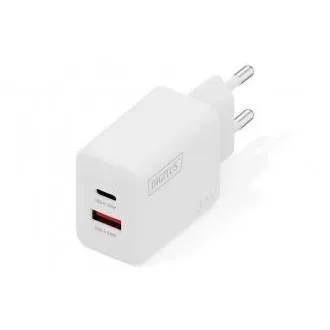 Ładowarka USB DIGITUS GaN 30 W, 1x USB-C, 1x USB-A Ładowarka USB DIGITUS GaN 30 W, 1x USB-C, 1x USB-A