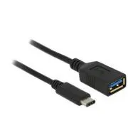 Adapter Delock SuperSpeed USB (USB 3.1, Gen 1) USB Type-C™ męski > USB Type A żeński 15 cm czarny