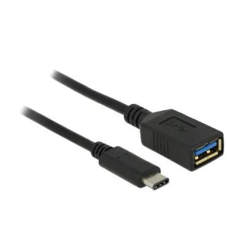 Adapter Delock SuperSpeed USB (USB 3.1, Gen 1) USB Type-C™ męski > USB Type A żeński 15 cm czarny