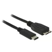 Delock SuperSpeed USB 10 Gb/s (USB 3.1, Gen 2) USB Typ-C™ męski > USB Typ Micro-B męski 0,5 m czarny
