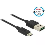 Kabel Delock EASY-USB 2.0 Typ-A męski > EASY-USB 2.0 Typ Micro-B męski czarny 0,2 m