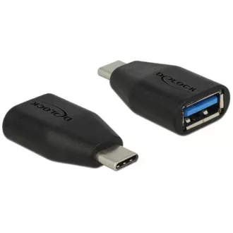 Adapter Delock SuperSpeed USB 10 Gbps (USB 3.1 Gen 2) USB Type-C™ męski > Type-A żeński Adapter Delock SuperSpeed USB 10 Gbps (USB 3.1 Gen 2) USB Type-C™ męski > Type-A żeński