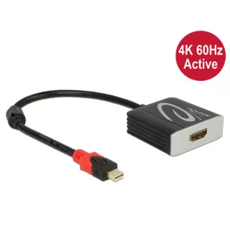 Delock Adapter mini Displayport 1.2 męski > HDMI żeński 4K 60 Hz aktywny