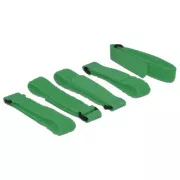 Delock Zapięcia na rzepy dł. 300 mm x szer. 20 mm 5 sztuk z zieloną pętlą