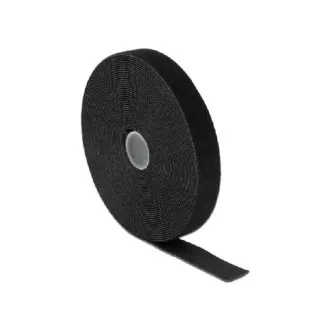 Zapięcia na rzepy Delock rolka 10 m x 20 mm czarny Zapięcia na rzepy Delock rolka 10 m x 20 mm czarny