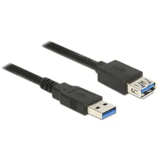 Przedłużacz Delock USB 3.0 Typ-A męski > USB 3.0 Typ-A żeński 3,0 m czarny Przedłużacz Delock USB 3.0 Typ-A męski > USB 3.0 Typ-A żeński 3,0 m czarny
