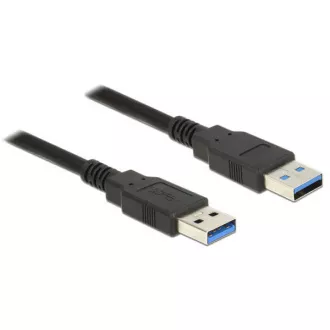 Delock Kabel USB 3.0 typ A (męski) > USB 3.0 typ A (męski) 0,5 m, czarny