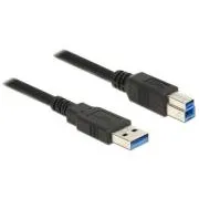 Kabel Delock USB 3.0 typu A (męski) > USB 3.0 typu B (męski), 5,0 m, czarny