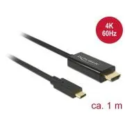 Delock Kabel USB Type-C™ męski > HDMI męski (tryb DP Alt) 4K 60 Hz 1 m czarny