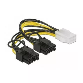 Kabel zasilający Delock PCI Express 6-pinowy żeński > 2 x 8-pinowy męski 15 cm