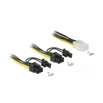 Kabel zasilający Delock PCI Express 6-pinowy żeński > 2 x 8-pinowy męski 15 cm