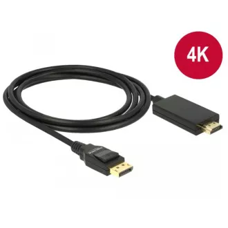 Delock Kabel Displayport 1.2 męski > High Speed HDMI-A męski pasywny 4K 2 m czarny Delock Kabel Displayport 1.2 męski > High Speed HDMI-A męski pasywny 4K 2 m czarny