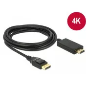 Kabel Delock Displayport 1.2 męski > High Speed HDMI-A męski pasywny 4K 3 m czarny