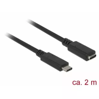 Delock SuperSpeed USB Extension Cable (USB 3.1 Gen 1) USB Type-C™ port męski i żeński 3 A 2.0 m czarny