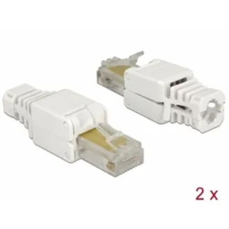 Delock RJ45 męski Cat.5e UTP bez narzędzi 2 szt. Delock RJ45 męski Cat.5e UTP bez narzędzi 2 szt.