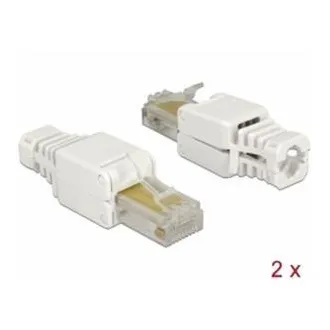 Delock RJ45 męski Cat.5e UTP bez narzędzi 2 szt. Delock RJ45 męski Cat.5e UTP bez narzędzi 2 szt.
