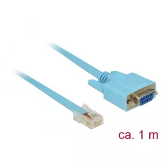 Adapter Delock RS-232 DB9 żeński > 1 x Serial RS-232 RJ45 męski 1 m