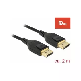 Kabel Delock DisplayPort 8K 60 Hz 2 m z certyfikatem DP 8K Kabel Delock DisplayPort 8K 60 Hz 2 m z certyfikatem DP 8K