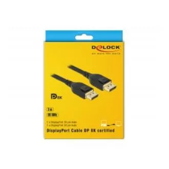 Kabel Delock DisplayPort 8K 60 Hz 3 m z certyfikatem DP 8K