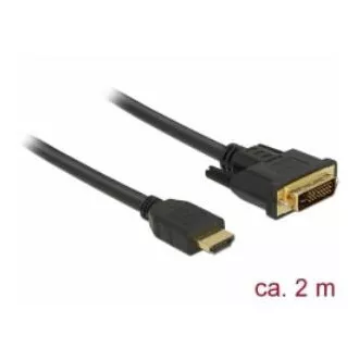 Kabel Delock HDMI do DVI 24 1 dwukierunkowy 2 m Kabel Delock HDMI do DVI 24 1 dwukierunkowy 2 m