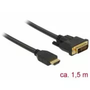 Kabel Delock HDMI do DVI 24 1 dwukierunkowy 3 m
