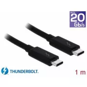 Kabel Delock Thunderbolt™ 3 (20 Gb/s) USB-C™ męski i pasywny 1,0 m 5 A czarny