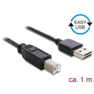 Kabel Delock EASY-USB 2.0 Typ-A męski > USB 2.0 Typ-B męski 1 m czarny