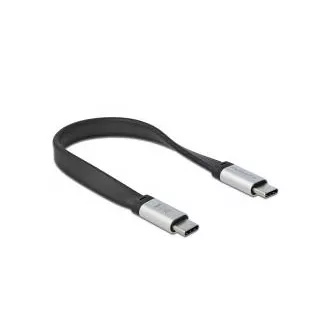 Delock USB 3.2 Gen 2, płaski kabel taśmowy FPC, USB Type-C™ do USB Type-C™, 22 cm, PD 3 A E-Marker