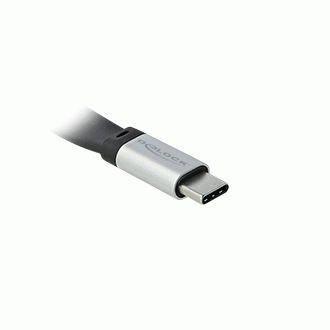 Delock USB 3.2 Gen 2, płaski kabel taśmowy FPC, USB Type-C™ do USB Type-C™, 22 cm, PD 3 A E-Marker