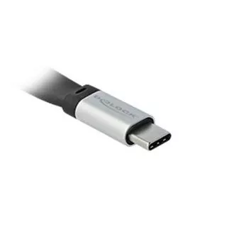 Delock USB 3.2 Gen 2, płaski kabel taśmowy FPC, USB Type-C™ do USB Type-C™, 22 cm, PD 3 A E-Marker
