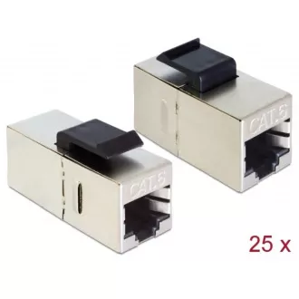 Moduł Keystone Delock RJ45 jack > RJ45 jack Cat.6 compact 25 szt.