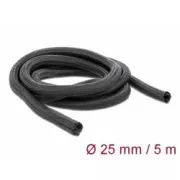 Samozaciskowa pleciona osłona Delock 5 m x 25 mm, czarna