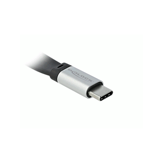 Delock USB 3.2 Gen 2, płaski kabel taśmowy FPC, USB Type-C do USB Type-C, 13 cm, PD 5 A, E-Marker Delock USB 3.2 Gen 2, płaski kabel taśmowy FPC, USB Type-C do USB Type-C, 13 cm, PD 5 A, E-Marker