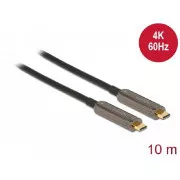 Aktywny optyczny kabel wideo Delock USB-C™, 4K 60 Hz, 10 m