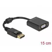 Delock DisplayPort 1.2 męski do VGA żeński pasywny czarny