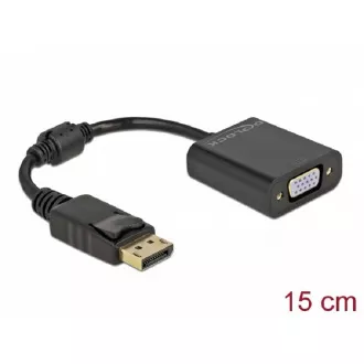 Delock DisplayPort 1.2 męski do VGA żeński pasywny czarny