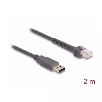 Kabel Delock RJ50 do USB 2.0 Type-A do czytnika kodów kreskowych, 2 m