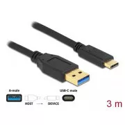 Kabel Delock SuperSpeed USB (USB 3.2 Gen 2) Type-A do USB Type-C™, długość 3 m