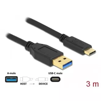 Kabel Delock SuperSpeed USB (USB 3.2 Gen 2) Type-A do USB Type-C™, długość 3 m