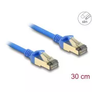 Delock Kabel sieciowy RJ45, Cat.8.1, F/FTP, cienki, 0,3 m, niebieski