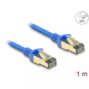 Delock Kabel sieciowy RJ45, Cat.8.1, F/FTP, cienki, 1 m, niebieski