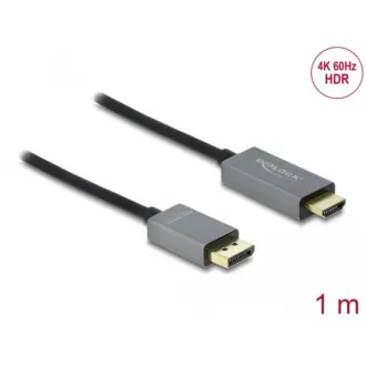 Kabel Delock Active DisplayPort 1.4 do HDMI, 4K, 60 Hz (HDR), 1 m