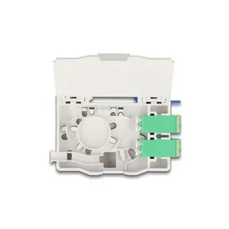 Skrzynka przyłączeniowa Delock Optical na szynę DIN z uchwytem złącza i 4 złączami LC Duplex