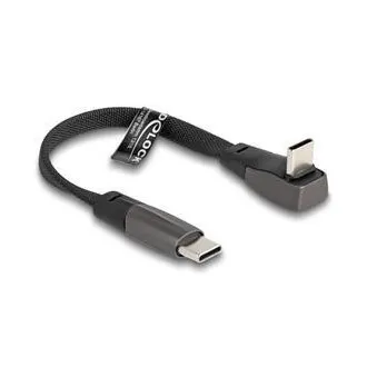 Delock – płaski kabel taśmowy USB 2.0 z wtykiem USB Type-C do wtyku USB Type-C, kątowy Delock – płaski kabel taśmowy USB 2.0 z wtykiem USB Type-C do wtyku USB Type-C, kątowy