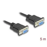 Delock Kabel szeregowy RS-232 D-Sub9, typ „gniazdo–gniazdo”, długość 5 m