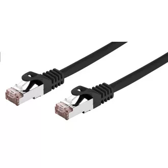 C-TECH Patchcord Cat6, FTP, czarny, 1m